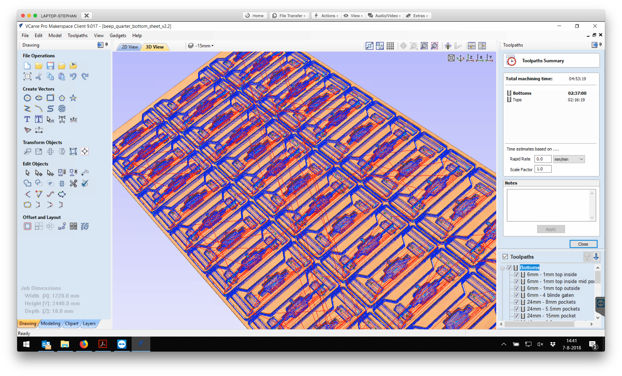 BEEP measurement system - Milling process