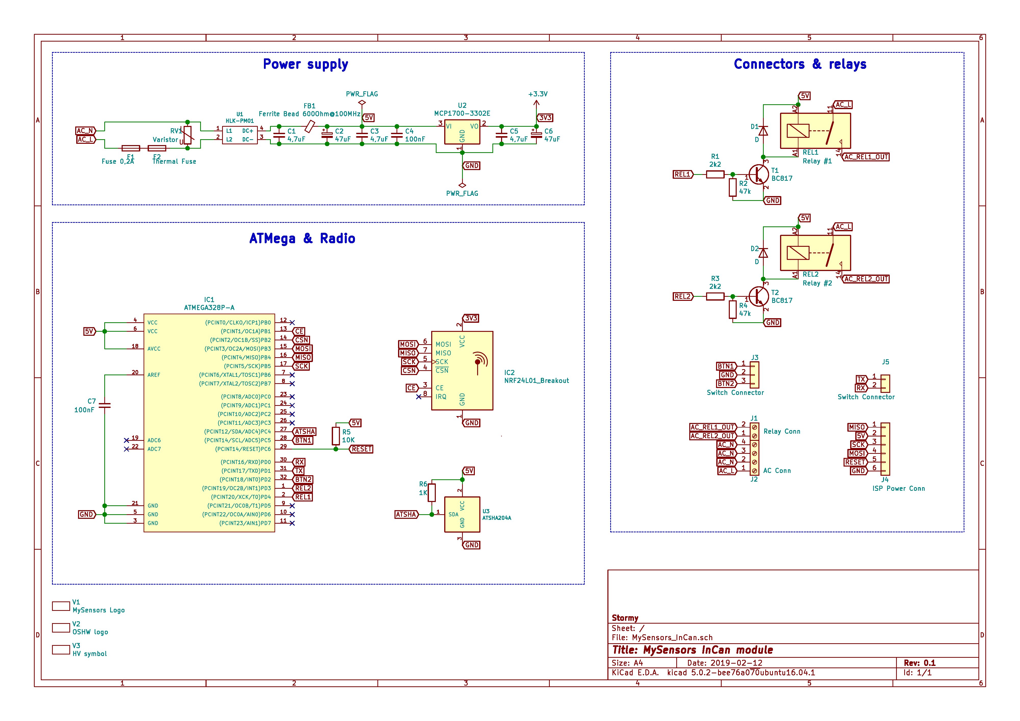 MySensors InCan double light switch | OpenHardware.io - Enables Open ...